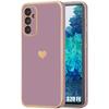Case - Samsung - Galaxy S20 FE - Purple - Shockproof - Golden Love Pattern