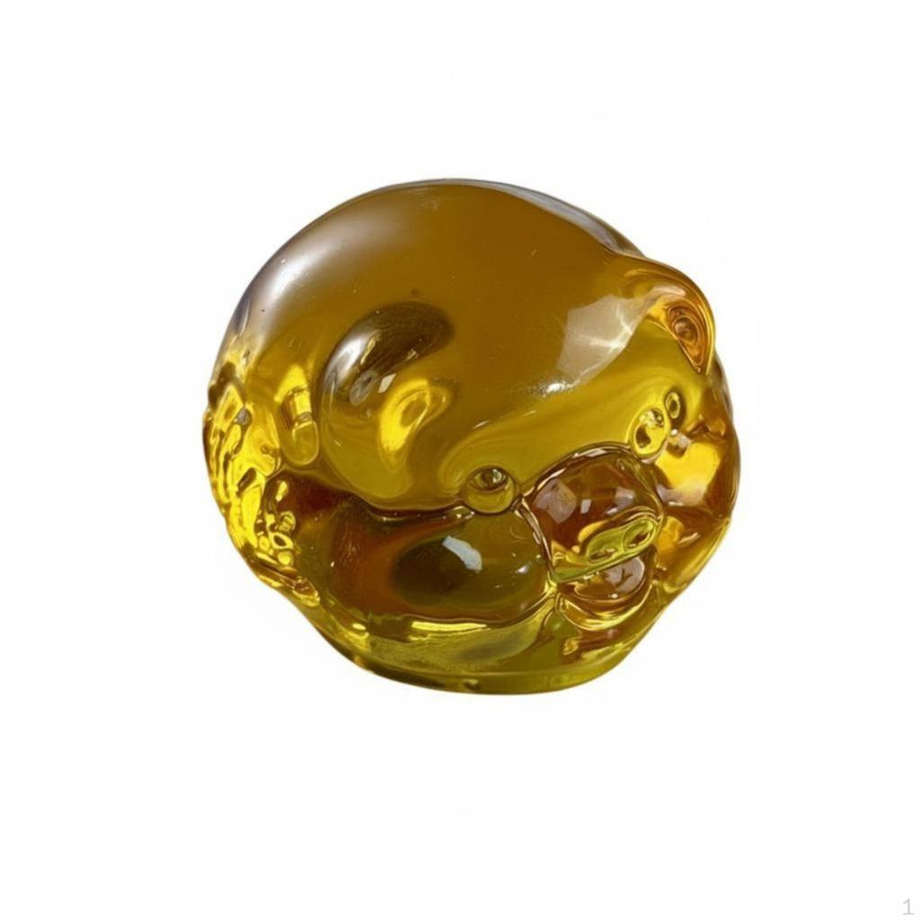 Crystal Pig Figurine, Zodiac Decor, Glass Ornament for Living Room, Office Gift