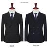 Men's Double-Breasted Striped Stretch Suit Set, Loose Fit, Plus Size for Big & Tall, Perfect for Weddings.