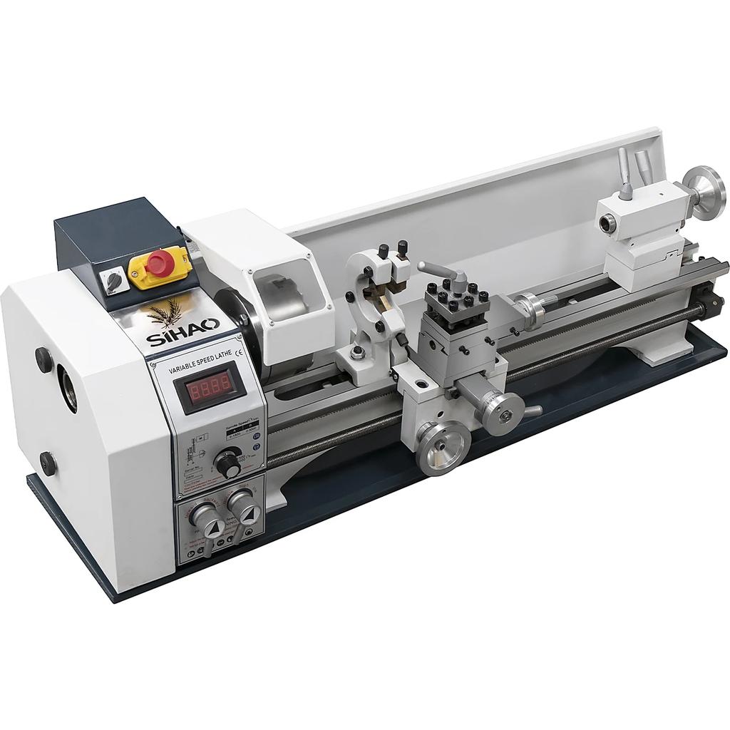 Metal Lathe 220x750mm, Precision Mini Metal Lathe 1500W Variable Speed, Mini Lathe Precision Bench Top Metal Working Lath