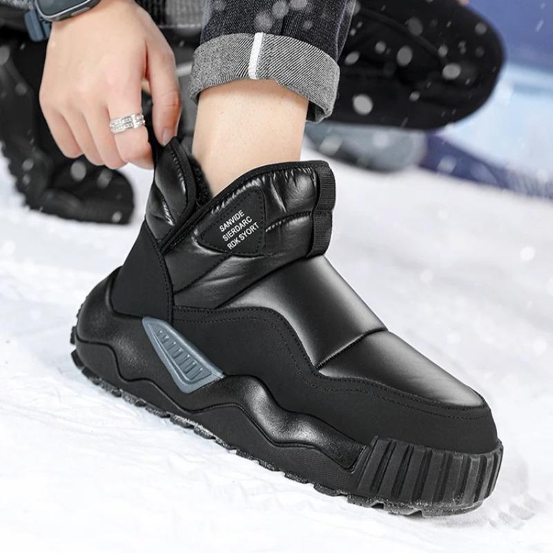 Winter Warm Snow Boots For Men Plush High Top Cotton Shoes Outdoor Anti-Skid Comfortable Casual Shoes For Mens Botas Para Hombre
