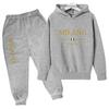Kids Fashion Brand Letter Print 2pcs Pullover Hoodie+Pants Tracksuits 2-13 Years Boys Girls Casual Outfits Children Clothes Sets
