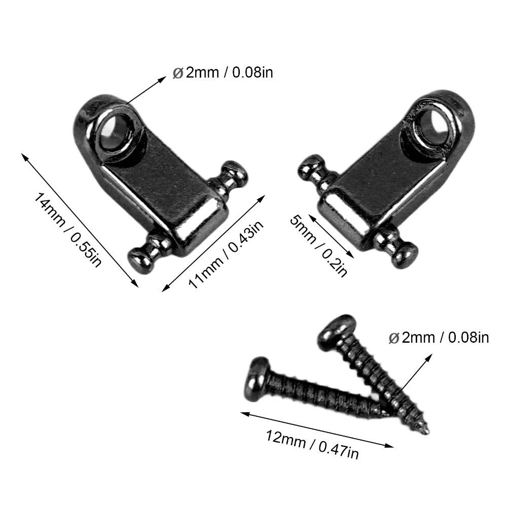 6PCS Metal Electric Guitar String Retainer String Trees For Electric Guitar  Guitar Part Upgrade чёрный