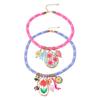 Ethnic Style Resin Flower Pendant Necklace Necklace Set Dopamine Necklace  Women