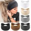 1 ADET Boho Düz Renk Geniş Kafa Bantları Vintage Düğüm Elastik Türban Başörtüsü Kadınlar Kızlar Yumuşak Bandana Aksesuarları Saç