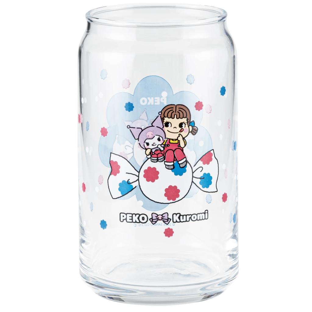Sanrio x Fujiya Kuromi Juice Birthday Made in Peko-chan & Can-Shaped Glass, Approx. 360ml, Blue, Goods, Tableware, Gift, Women, Children, Japan,