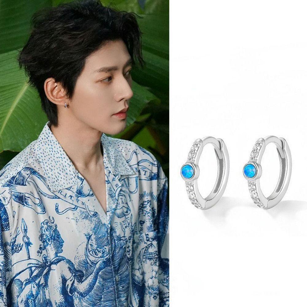 

Круглые простые серьги-пряжки с элегантными кольцами, модные мужские серьги-подвески для мужчин