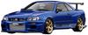 Ignition Model Scale TOP SECRET Blue Metallic Finished Product IG3848 TK.Company 1/18 34GT-R (BNR34)
