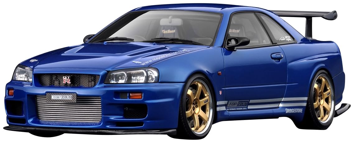 модель для сборки масштаб TOP SECRET Синий металлик готовая модель IG3848 TK.Company 1/18 34GT-R (БНР34)