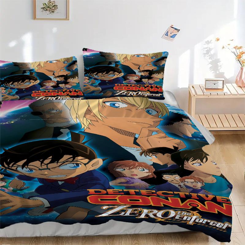 

Detective Conan Zero Enforcer Bedding Set Comforter Cover Gift for Bedroom,Includes 1 Cover and 2 Pillowcases, No InsertB225 135x200cm