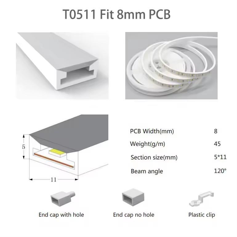 

Светодиодная лента WS2811 WS2812B Неоновый шнур Силиконовая трубка IP67 Водонепроницаемая Для WS2815 WS2813 SK6812 5050 RGB Свет Наружное украшение 1m