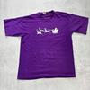 Vintage T Shirt Mens Large Purple Single Stitch Graphic Print 90s