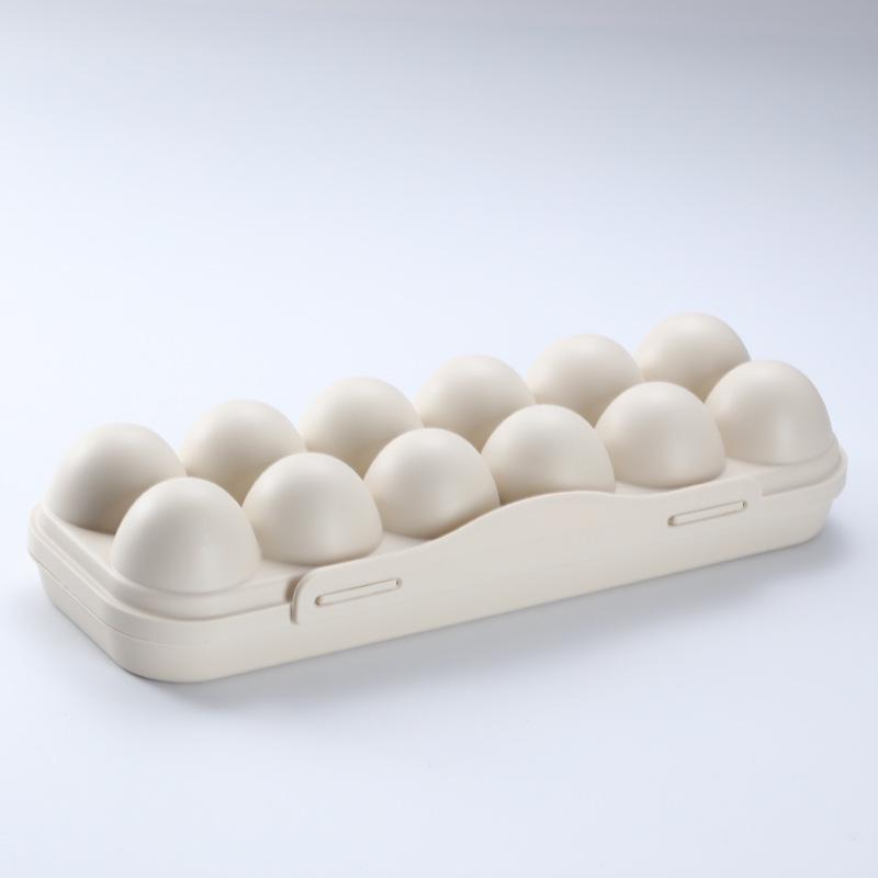 Shockproof Multi-Compartment Egg Storage Box with Buckle