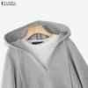 ZANZEA Women Casual Hoodies Long Sleeve Autumn Pullover Sweatshirt