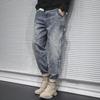 Men's Fashionable Spring & Autumn Straight-Leg Stretch Jeans - Trendy, Loose, Handsome, Casual Harem Style