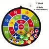 Kids Dart Board with Sticky Balls Safe Indoor Outdoor Party Game Toy