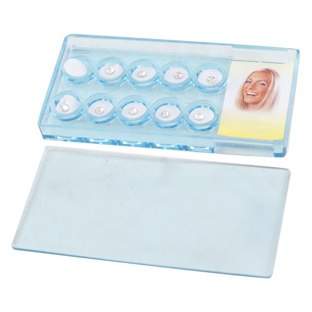 10pcs 2mm Dental Tooth Crystal Ornaments Teeth Jewelry Decoration White W  Box