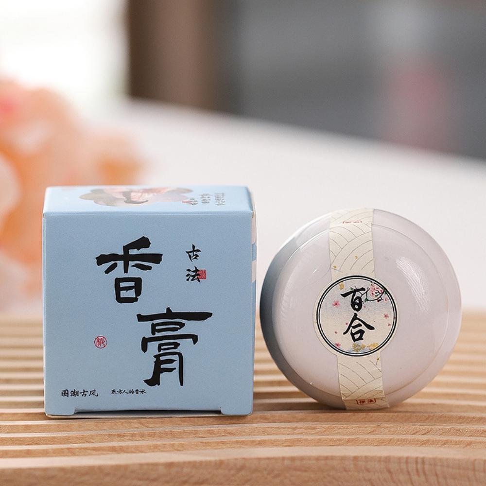 

Древний твердый бальзам Маленькая керамическая баночка Свежий легкий аромат Твердый бальзам в древнем стиле Стойкий аромат 08