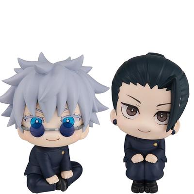 Figurines Anime JJK Geto et Gojo Mignon regard vers le haut Figurine d'action Modèle Dessin Animé Geto Suguru Statue Collectionnable Décoration de Voiture
