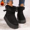 Fashion Women Winter Thickened Short Snow Boots Warm Casual Shoes Anti-slip Flat Bottom Booties for Students and Adults Zapatos De Mujer