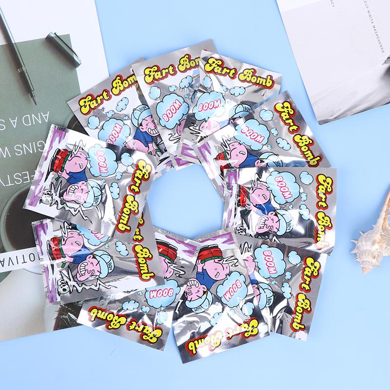 10 stk/sett Funny Fart Bomb Bags Stink Funny Gags Aprilsnarr vanskelige leker