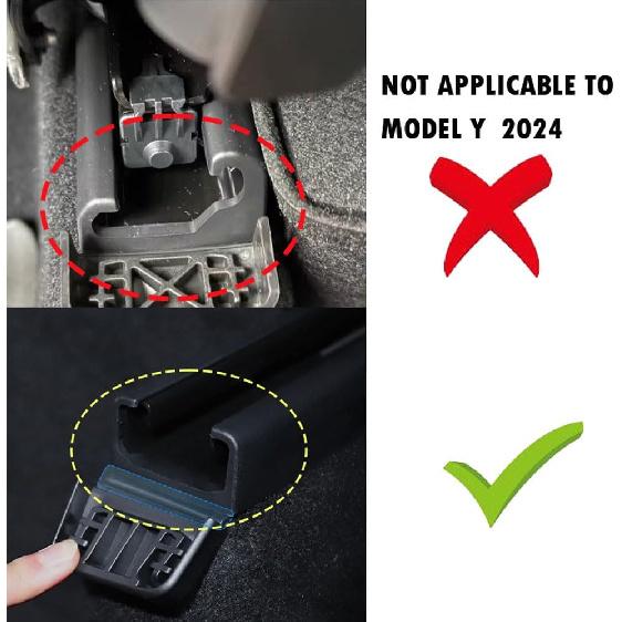 Rear Seat Slide Rail Plug Compatible with Tesla Model 3 Y 2017-2023, 4PCS Rear Seat Slide Rail Plug Rubber Protector Cover Replacement