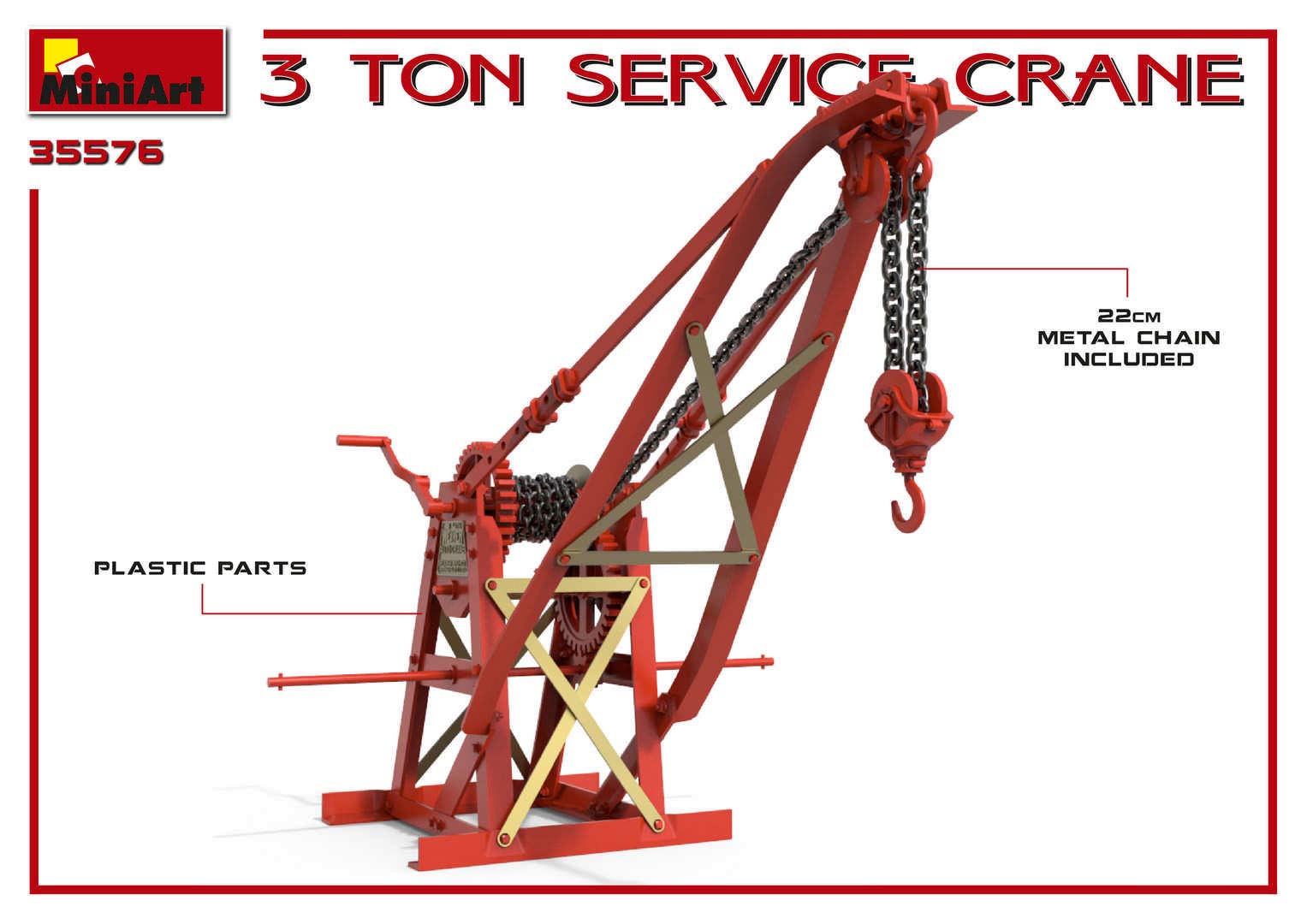 

Miniart 3t Service Crane Plastic Model MA35576 1/35