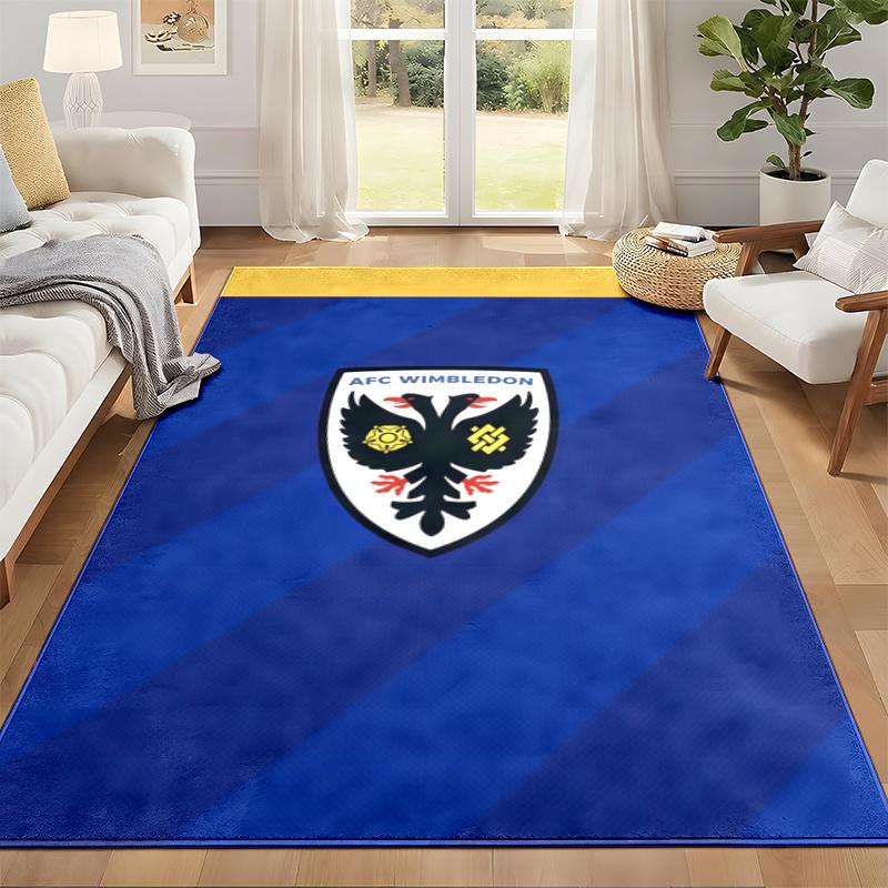 AFC Wimbledon Carpet Door Mat for Living Room or Bedroom Protective Mat Under Chair Office Decoration Christmas Gift Birthday Present