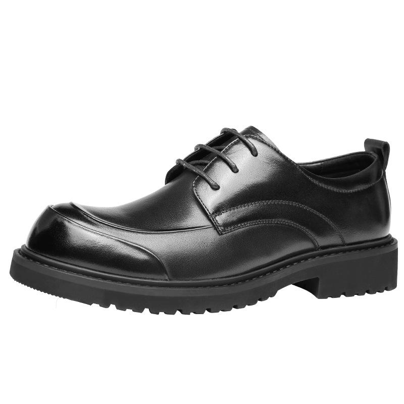 Customized men's business casual leather shoes British style genuine leather men's shoes first layer cowhide high-end wedding derby shoes