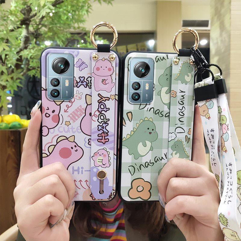 Protective Kickstand Phone Case For Blackview A85 Waterproof Ring Cartoon Lanyard Soft Case Dirt-resistant Shockproof