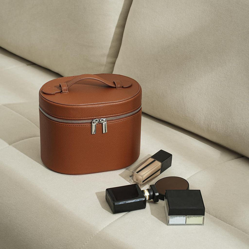 2025 Luxury Portable Makeup Brush Bag - Large Capacity, Waterproof, Double Zipper Cosmetics Toiletry Box