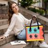 Cute Grill Pattern Tote Bag Portable Durable Casual Daily Outdoor Travel Handbag for Women