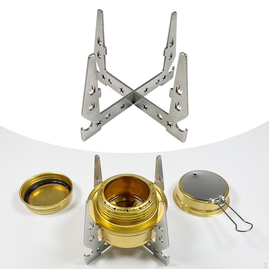 Burner Holder Furnace Stand Portable Lightweight Rack Bracket for Camping Cooking