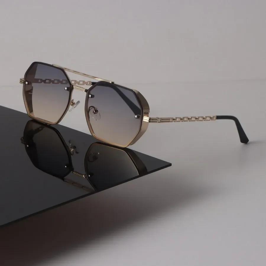 Retro Square Sunglasses Women Men Luxury Brand Designer Mirror Sun Glasses Female Male Gradient Colors
