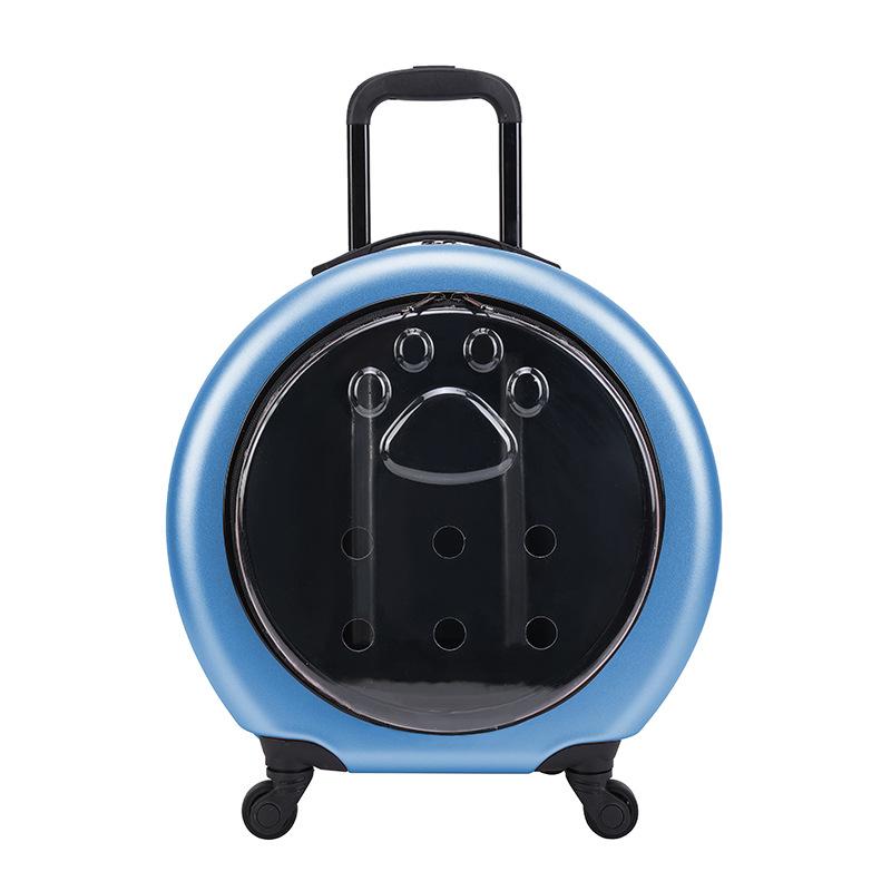 Pet Trolley Case Portable Transparent Cat BagMulti-purpose Cat Space Capsule Trolley Cat Carriers Bag for Outdoor Travel Camping