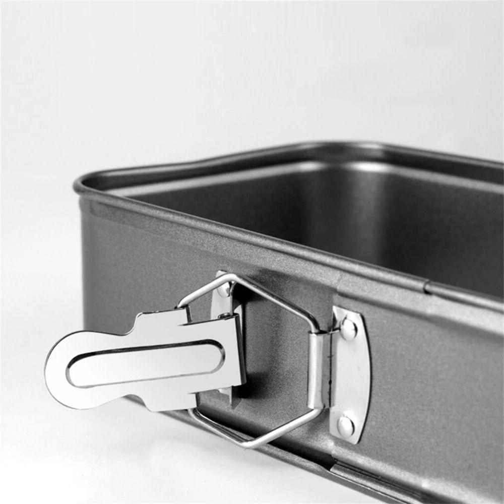 Non-Stick Coating Rectangular Cake Pan with Buckle Cheesecake Baking Mould  Pastry Making