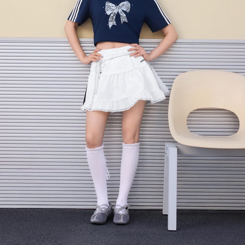 adidas Originals Sports Lifestyle SS26 Solid Color Mid Waist Loose Casual Skirt Women Skirts LF1191