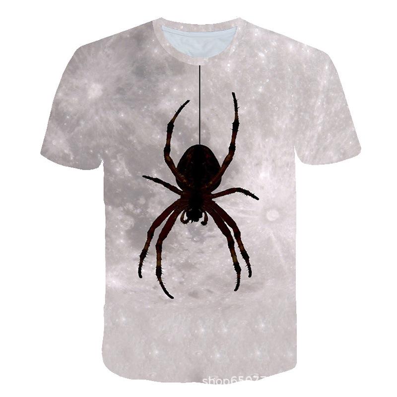 Summer Round Neck 3D Animal Print Top Fashionable Casual Short Sleeved Men's T-shirts