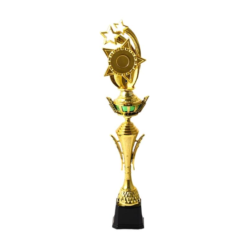 Golden Plastic Star Winner Trophies Award For Kids And Adults Sports Competitions Ceremonies 37.5CM/44CM/47CM Height