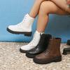 New Styles of Chunk-heeled Boots, Thick-soled Ankle Boots, Lace-up Motorcycle Boots, Slim Boots and Women's Shoes