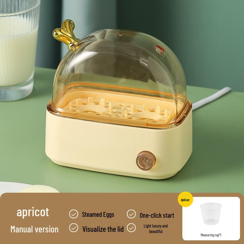 

2024 Нова Модель Розумна Міні Яйцеварка: Таймер, Автоматичне вимкнення, Компактна побутова пароварка для одного As shown