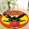 Personalized B-Bing Bunny Round Chair Office Rug - Perfect for Mat, Office Chair & More - Ideal Gift for Birthdays and Holidays