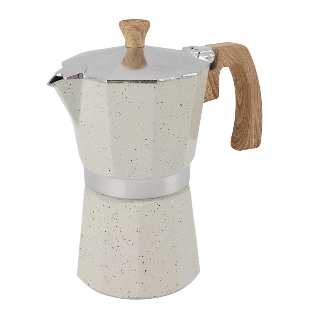 300ml Capacity Moka Pot Coffee Maker 6 Cups Capacity Aluminum Coffee Pot Kitchen Use