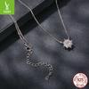Bright Mozzarella Diamond Sun Necklace Collarbone Chain S925 Sterling Silver Luxury High-End Necklace