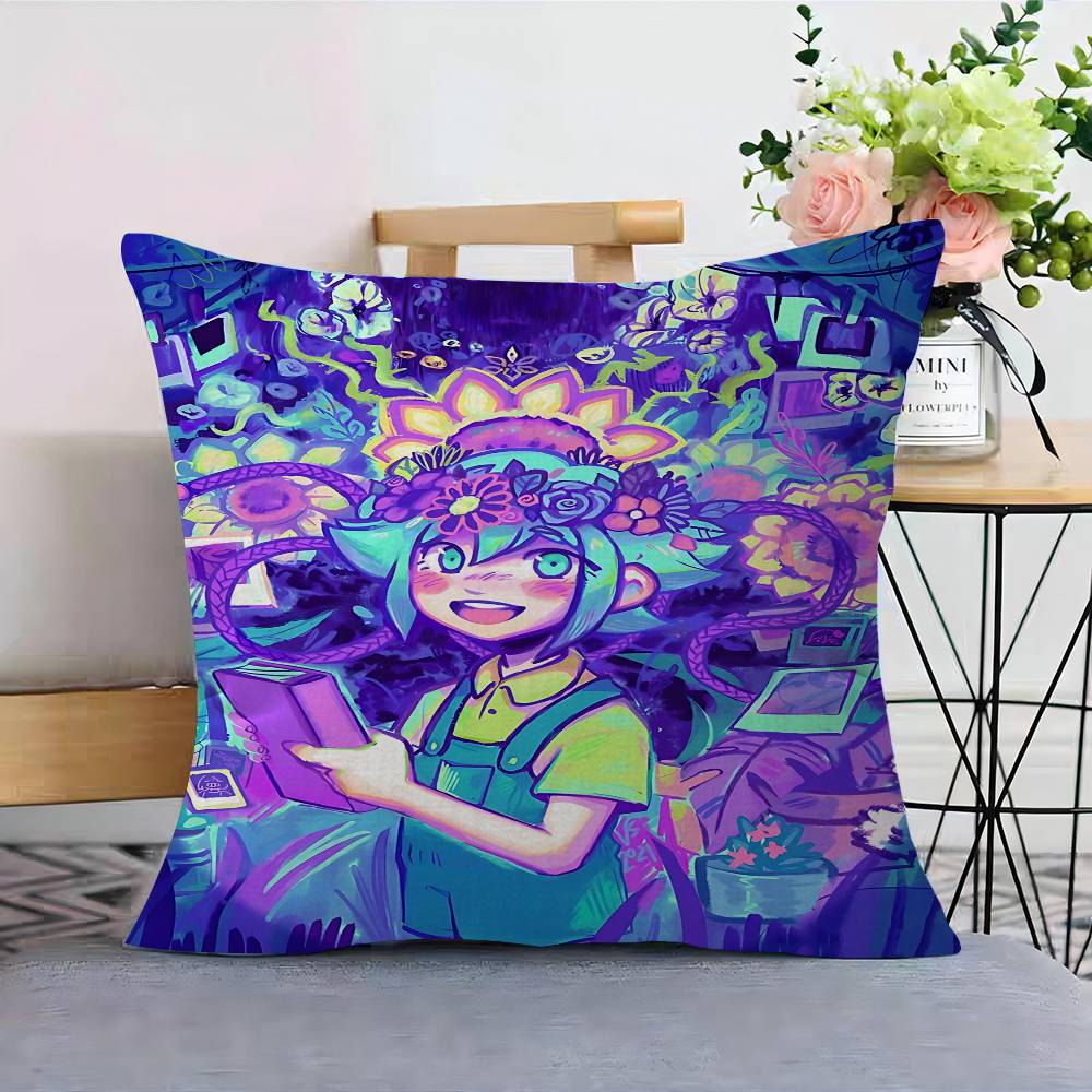 Anime Game Omori Pillow Cushion Cover Pillowcase Living Room Sofa Home Decor Customized