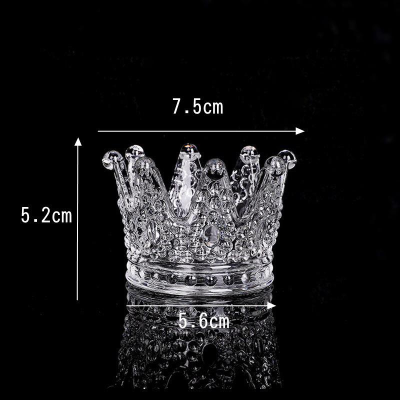 

Подсвечники, подсвечники 1 шт., стеклянная корона, украшение, кольцо, ювелирное изделие, скандинавское великолепное украшение из кристаллов, стол, гостиная