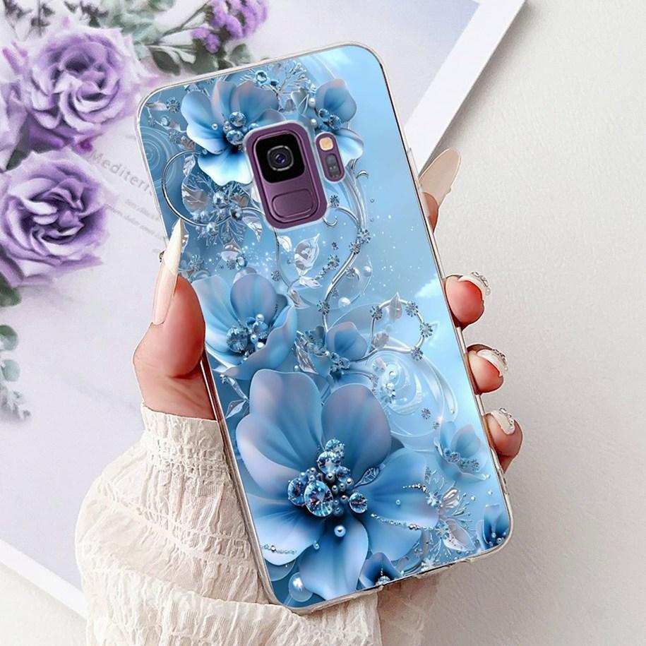 For Samsung Galaxy S9 Case SM-G960F Cover Fashion Flower Soft Slim Back Cover For Samsung S9 Plus S 9 GalaxyS9 S9+ SM-G965F Capa