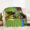 Neymar's Yellow Green Gesture Blanket Soft & Cozy Suitable for Seaside Office Chair for All Occasions Modern Gift for Travel Home Birthdays