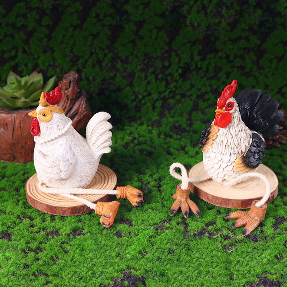 2pcs Decorative Hanging Turkey Couple Figurines Handmade Miniature Figurine Sculpture  Gift