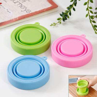 Folding Cup150ml Food Grade Silicone Water Cup With Retractable Cleaning And Storage For Outdoor Travel Portable Retractable Cup